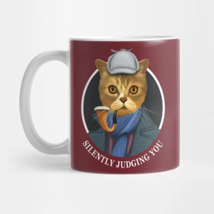 Silently Judging You - Detective Cat Mug